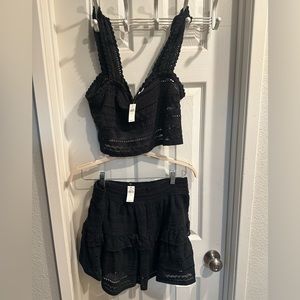 Aerie two piece skirt & crop top